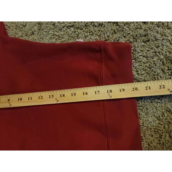 ROOTS 73 ATHLETICS CROPPED CREWNECK SWEAT SHIRT IN RED, SZ XL - Picture 10 of 13